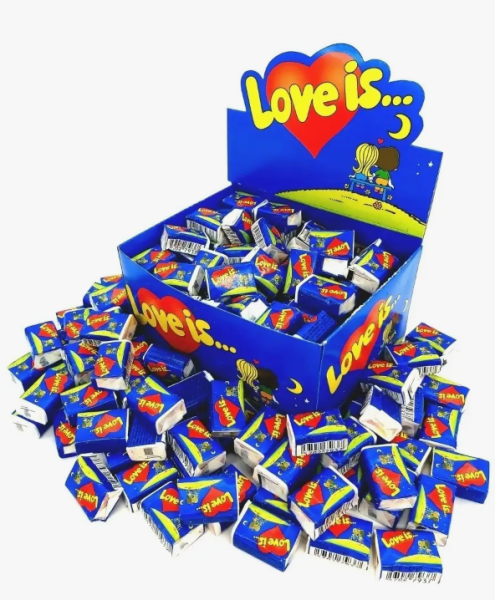 Блок жвачек Love is - Клубника-Банан, 100 шт. х 4,2 гр